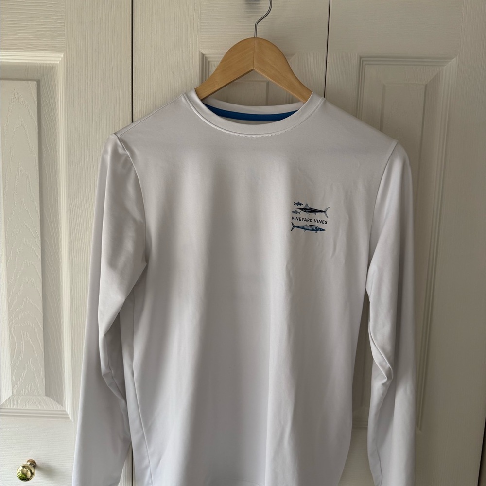 Vineyard Vines Kid’s Performance White Long Sleeve Tee